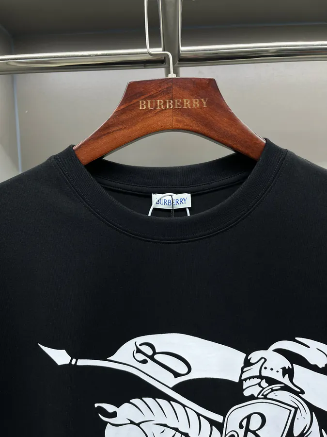 BUR Horse Rider Logo Cotton Short Sleeve T Shirt