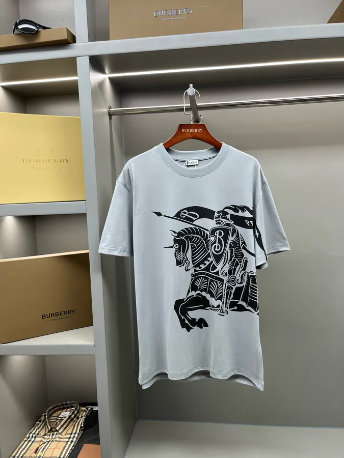 BUR Horse Rider Logo Cotton Short Sleeve T Shirt