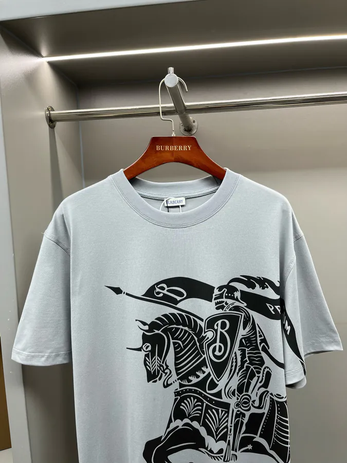 BUR Horse Rider Logo Cotton Short Sleeve T Shirt