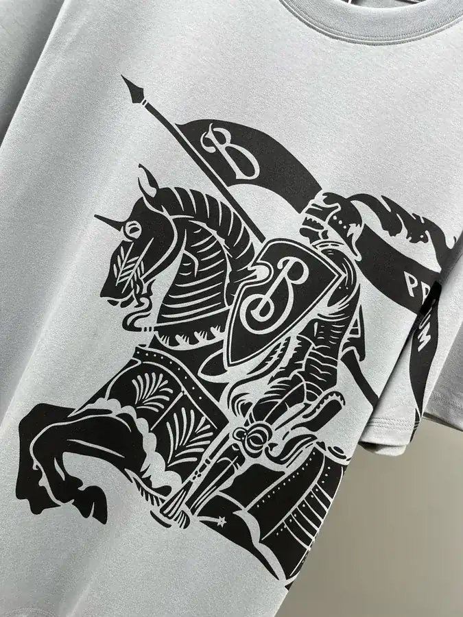 BUR Horse Rider Logo Cotton Short Sleeve T Shirt