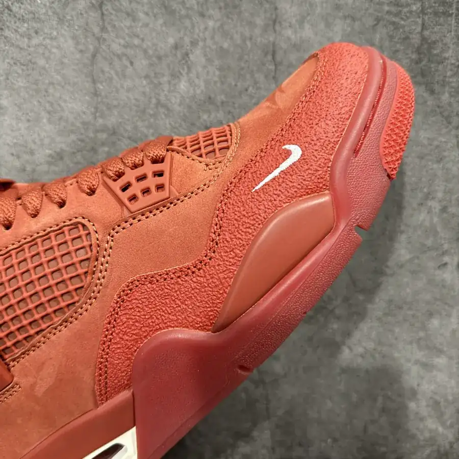 Nigel Syester x Air 4 'Bri by Bri' Red Brick Sneaker
