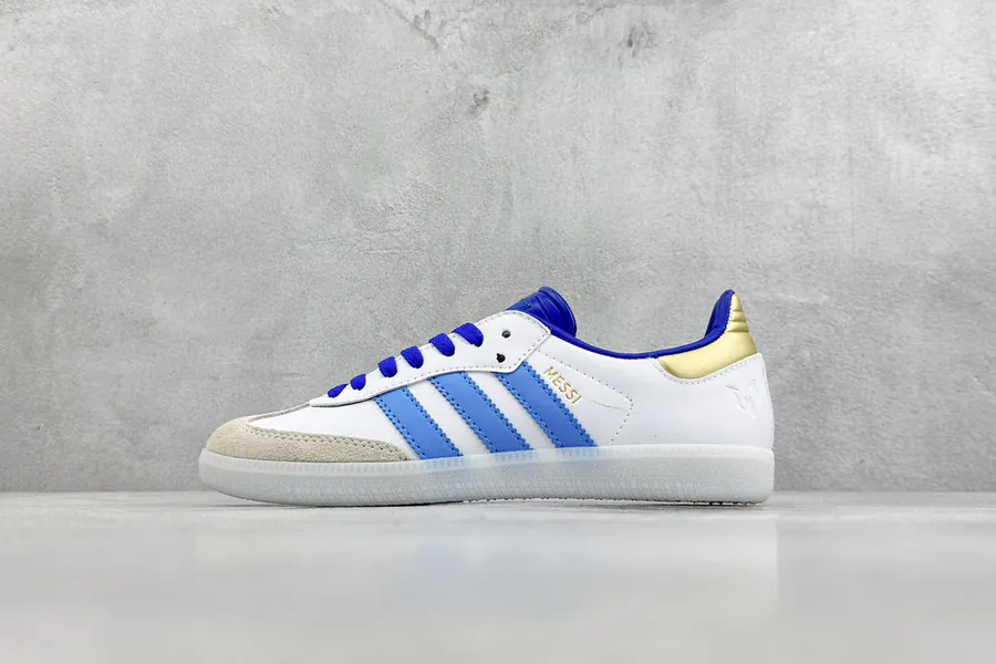 LIONEL MESSI x adidas originals Samba White Blue Grey