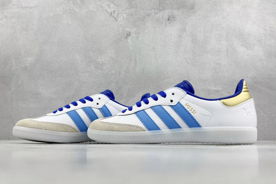 LIONEL MESSI x adidas originals Samba White Blue Grey