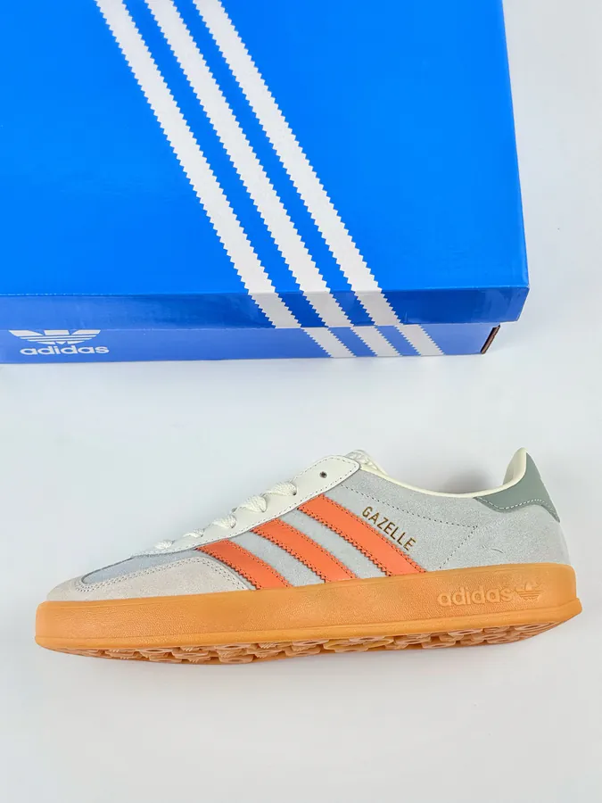 Adidas Originals Gazelle Indoor Orange and Gray