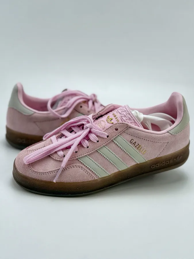 Adidas Originals Gazelle Indoor Pink with Silk Laces