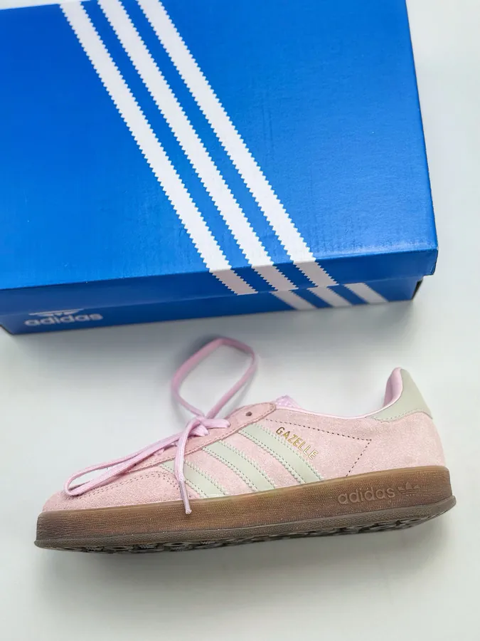 Adidas Originals Gazelle Indoor Pink with Silk Laces