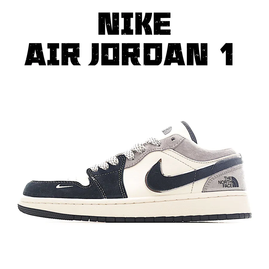 CX Special Edition KK Version Air 1 Low 1 by Qiao1 Grey Black Toe