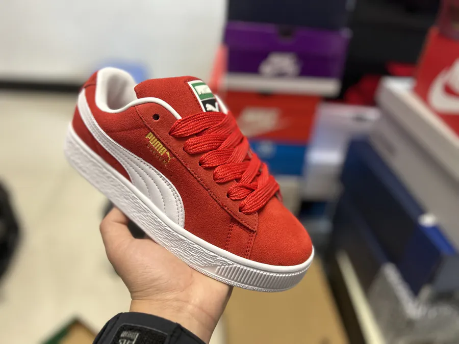 PUM Red and White Bucket Sneaker