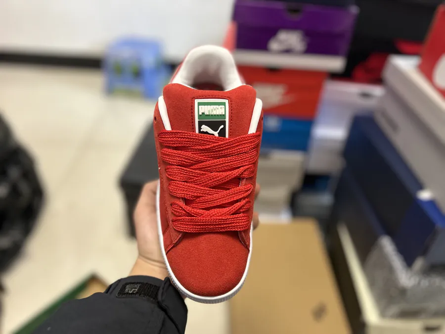 PUM Red and White Bucket Sneaker