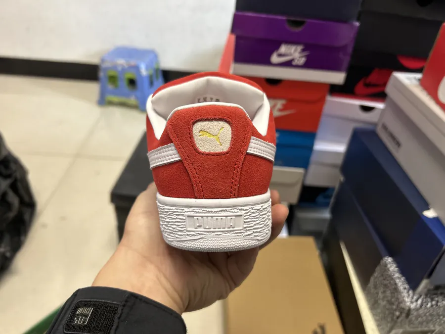 PUM Red and White Bucket Sneaker
