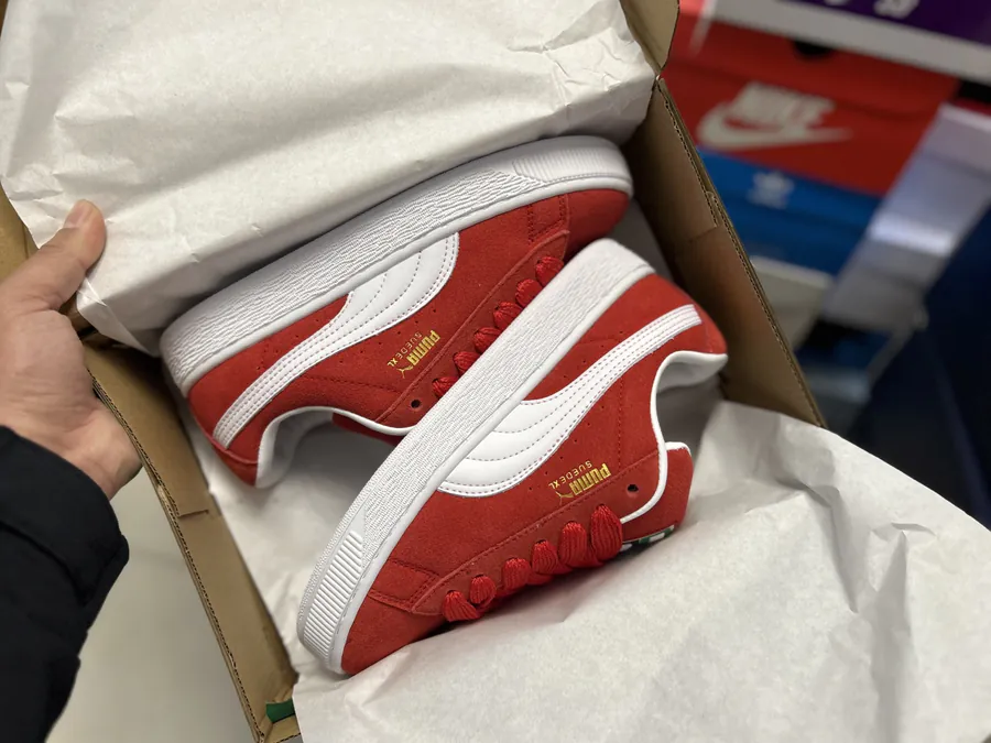 PUM Red and White Bucket Sneaker