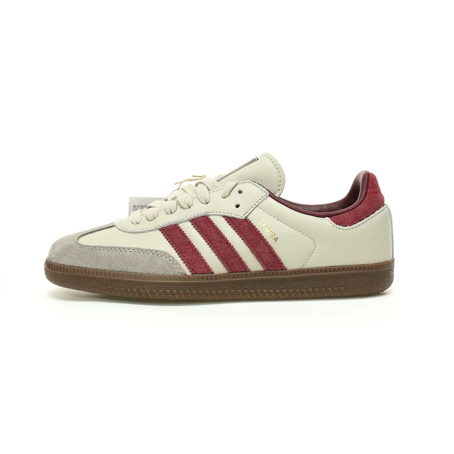 Originals Samba OG Low Top Sneakers in Putty Grey Maroon