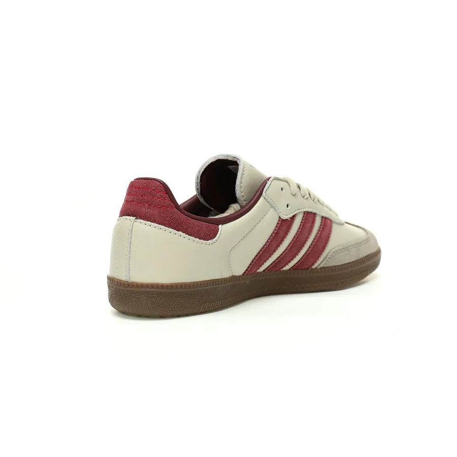 Originals Samba OG Low Top Sneakers in Putty Grey Maroon