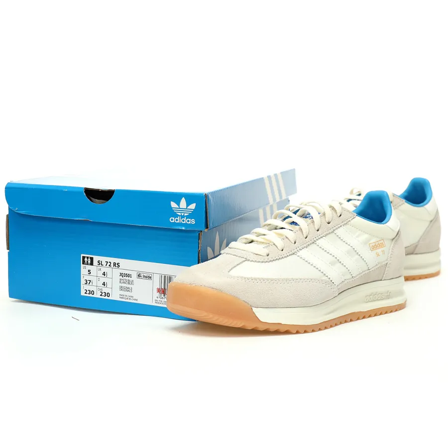 Originals SL72 OGW Retro T Head Sneaker with Cream White and Light Blue Colorways