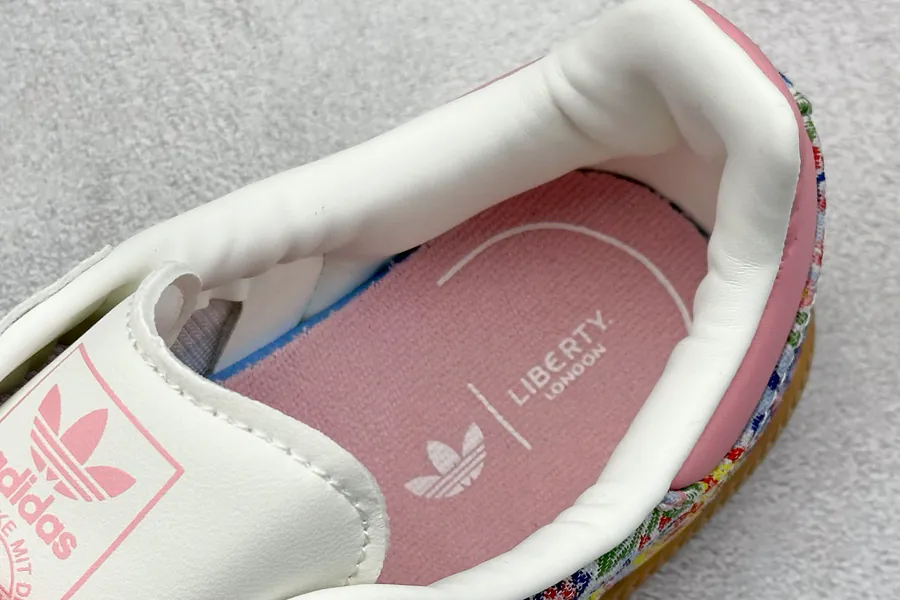 Liberty London x Adidas Originals Samba OG in Gray and Pink