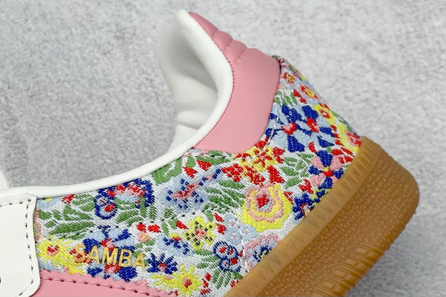 Liberty London x Adidas Originals Samba OG in Gray and Pink