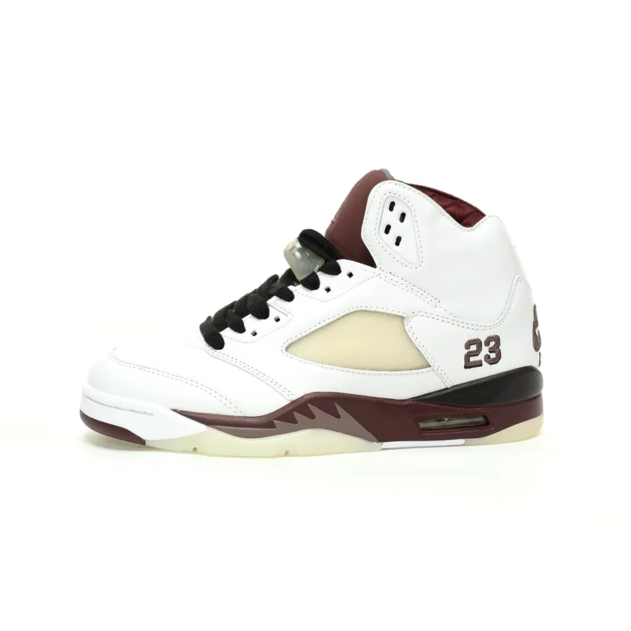 A Ma Maniére x Air 5 Retro 'Burgundy Crush' 5th Generation Mid Cut Basketball Shoe