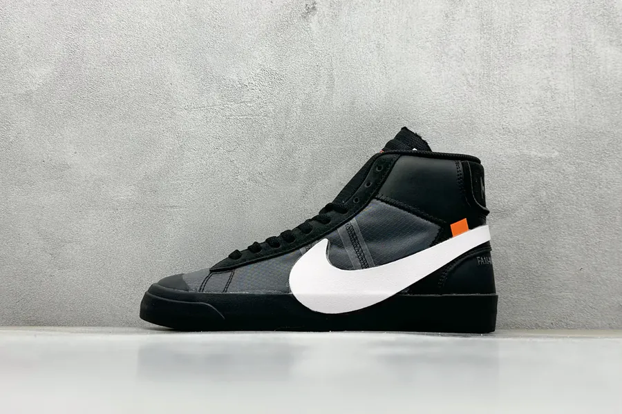 Off White X NK Blazer Mid OW Collaborative High Top Sneakers