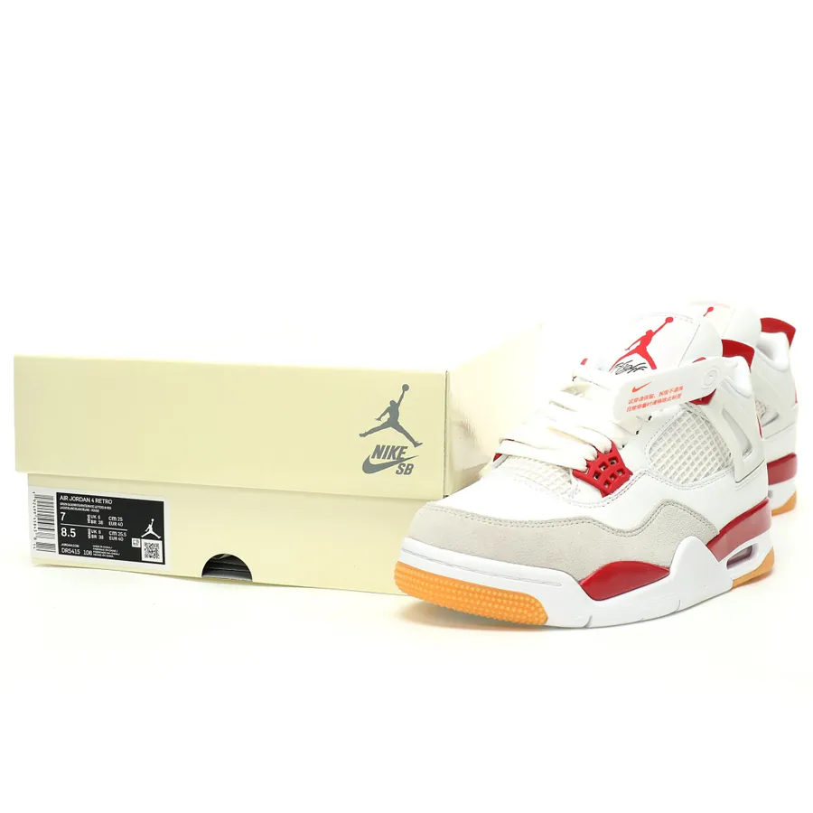 SB x Air 4 Retro SP 'WhiteRed' Basketball Shoe
