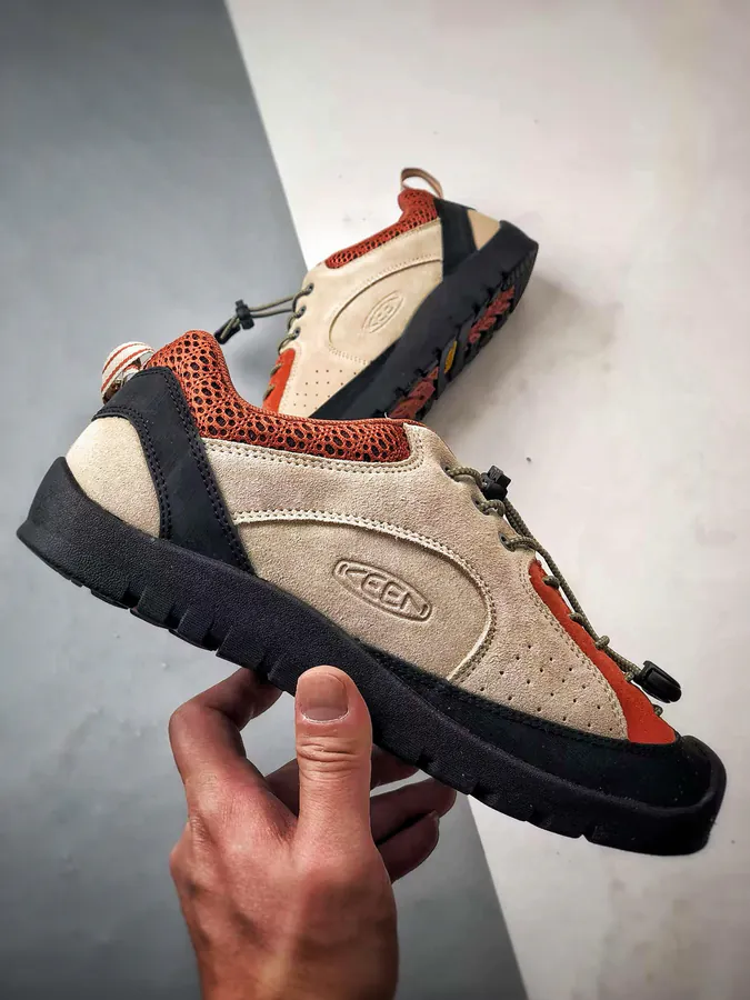 KEEN Jasper Red Brown Grey Streetwear Style Hiking Boots