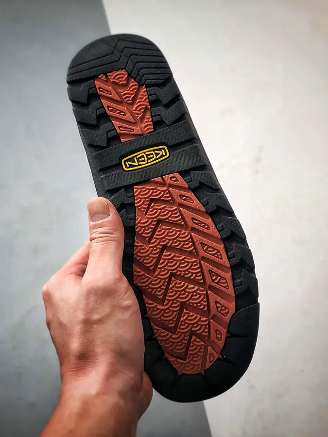 KEEN Jasper Red Brown Grey Streetwear Style Hiking Boots