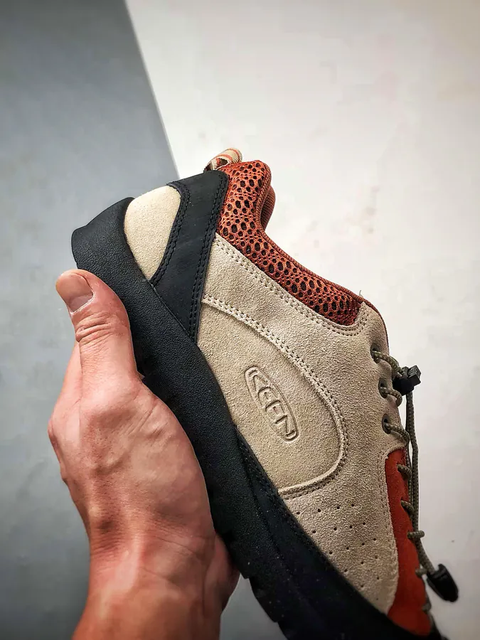 KEEN Jasper Red Brown Grey Streetwear Style Hiking Boots