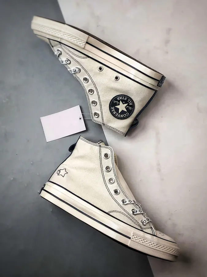 Converse x Noritake Collaboration White Blue High Top Canvas Shoes