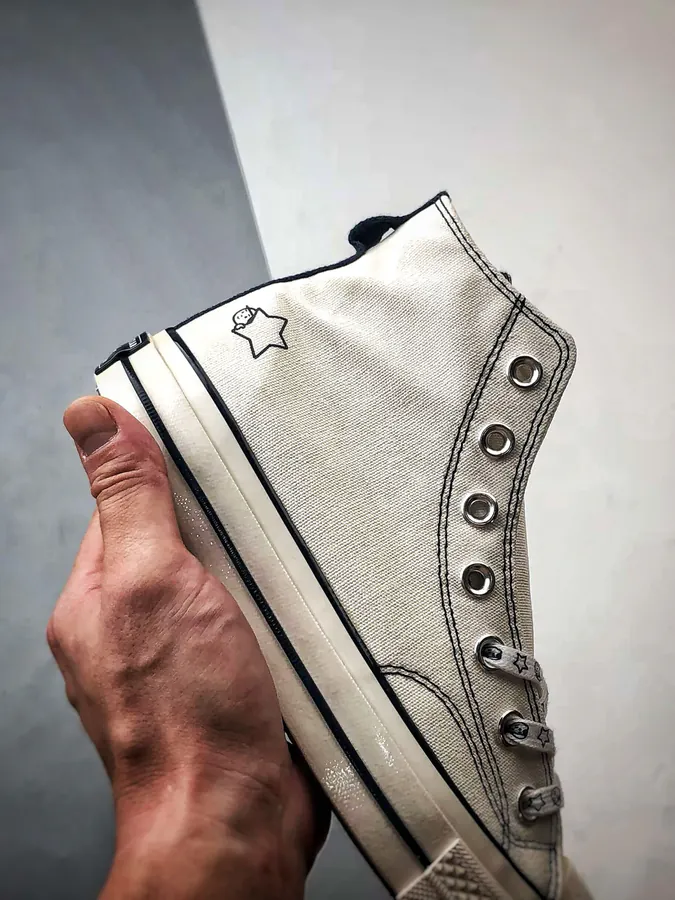 Converse x Noritake Collaboration White Blue High Top Canvas Shoes