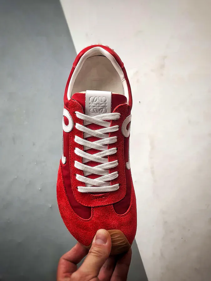 Loewe Ballet Runner 2.0 Red Asymmetrical Toe Design
