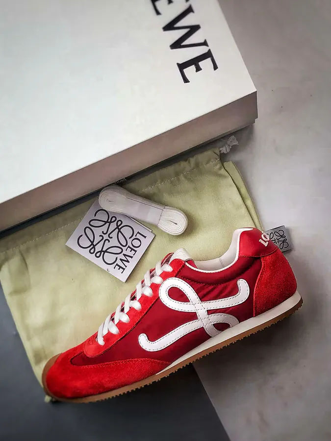 Loewe Ballet Runner 2.0 Red Asymmetrical Toe Design