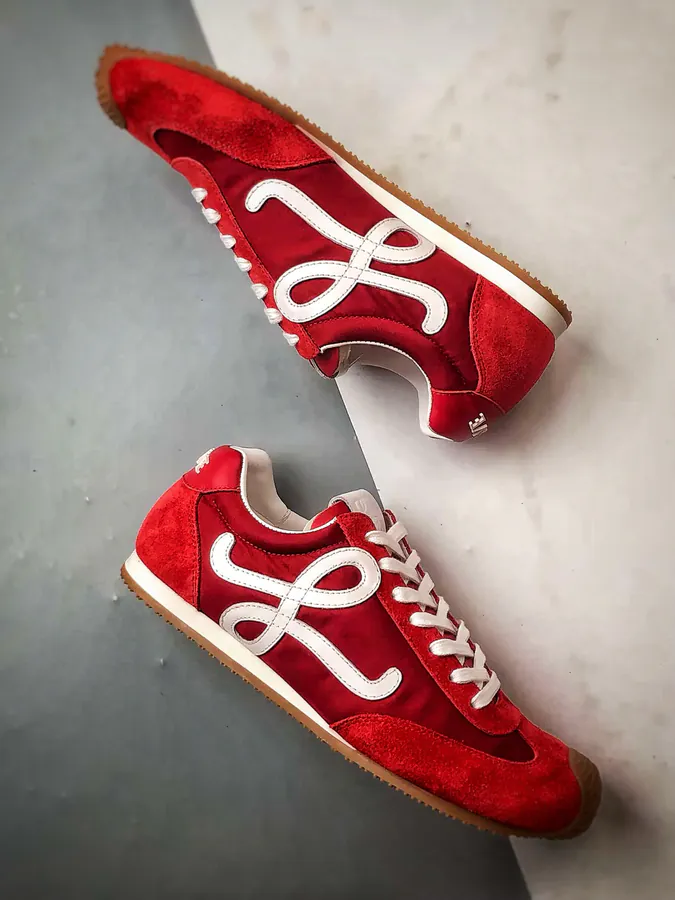 Loewe Ballet Runner 2.0 Red Asymmetrical Toe Design