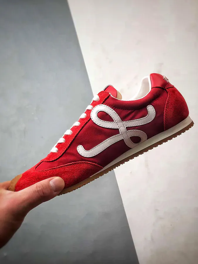 Loewe Ballet Runner 2.0 Red Asymmetrical Toe Design