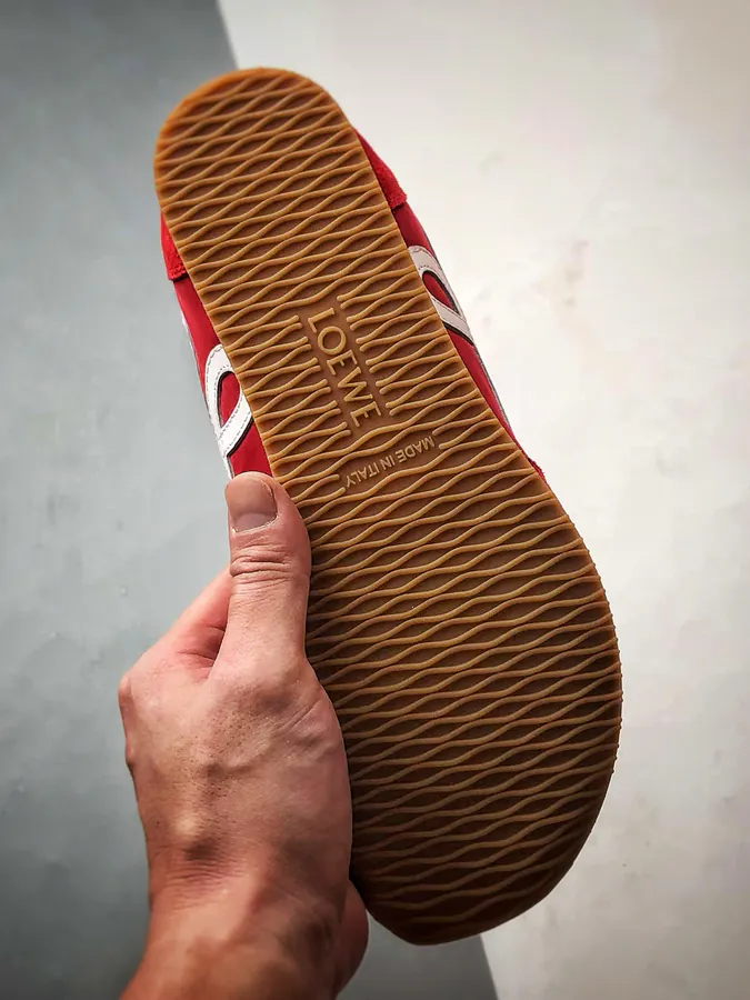 Loewe Ballet Runner 2.0 Red Asymmetrical Toe Design