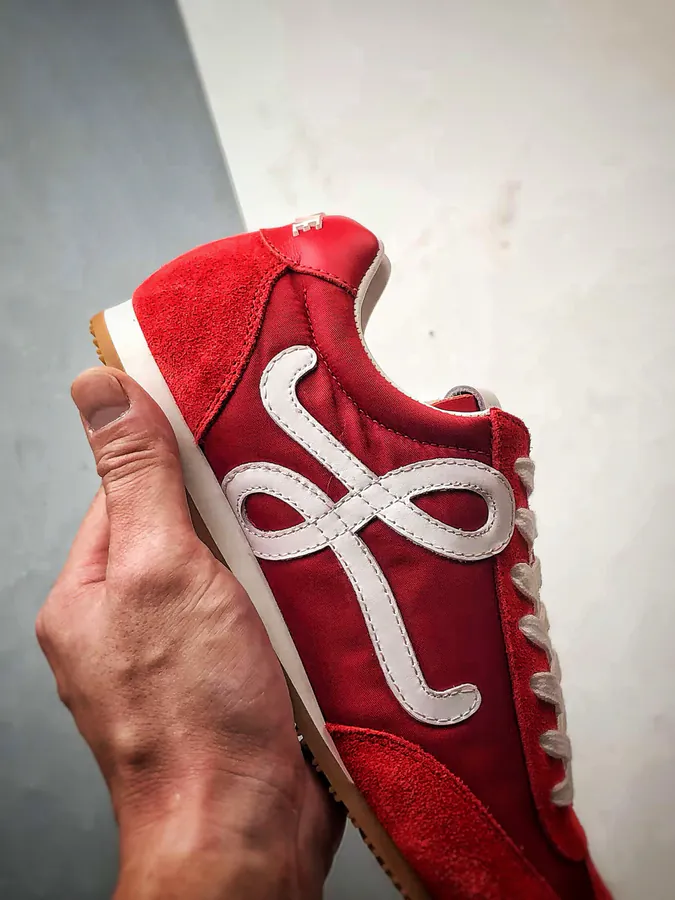 Loewe Ballet Runner 2.0 Red Asymmetrical Toe Design