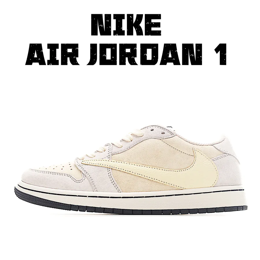 Travis Scott x Air Jordan 1 Low OG AJ1 Reverse Swoosh Sneaker
