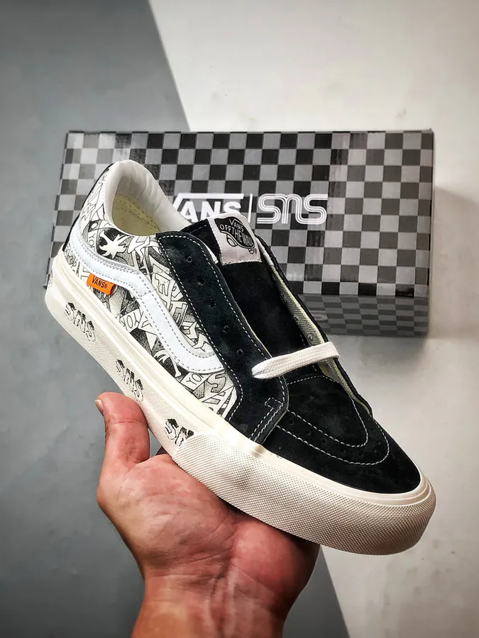 Vans Sk8 Low x SNS Black and White Graffiti