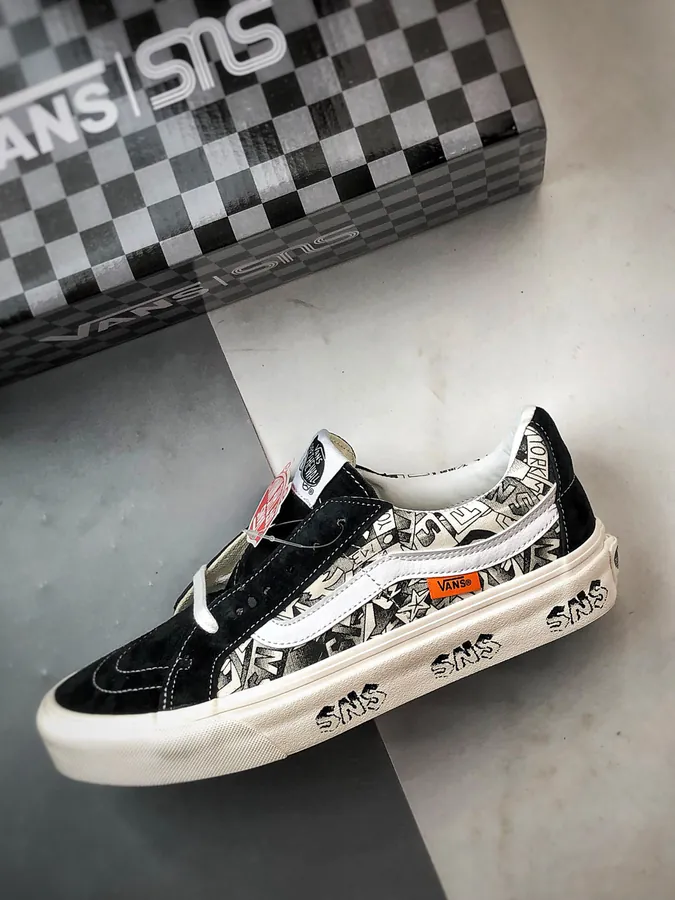 Vans Sk8 Low x SNS Black and White Graffiti