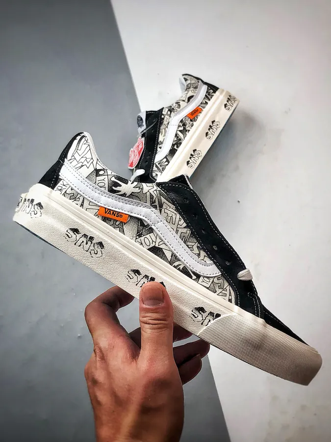 Vans Sk8 Low x SNS Black and White Graffiti