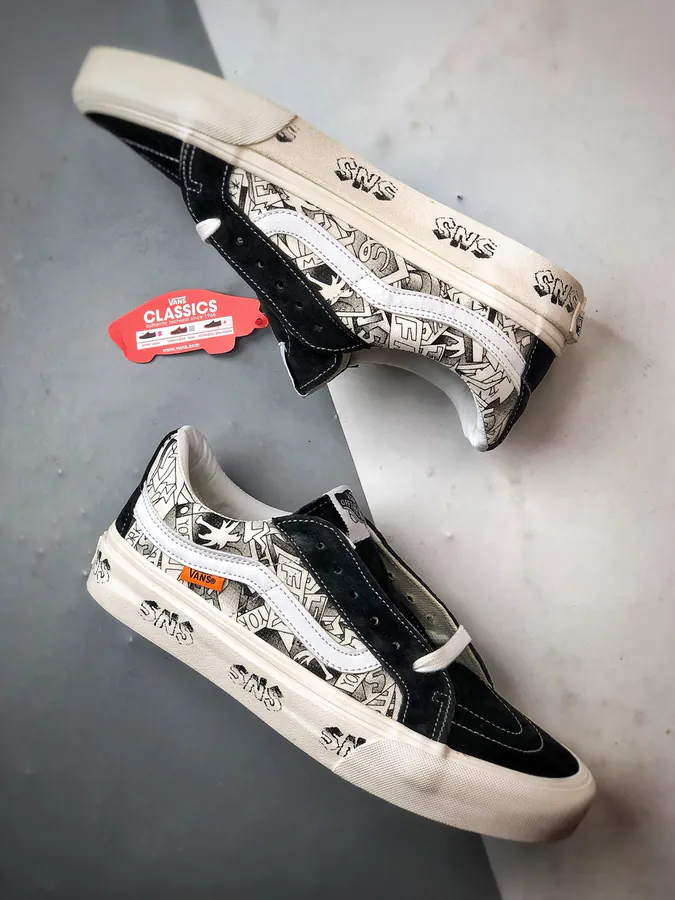 Vans Sk8 Low x SNS Black and White Graffiti