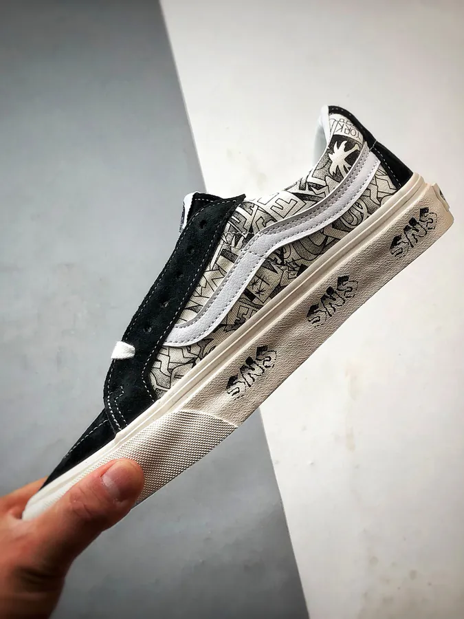 Vans Sk8 Low x SNS Black and White Graffiti