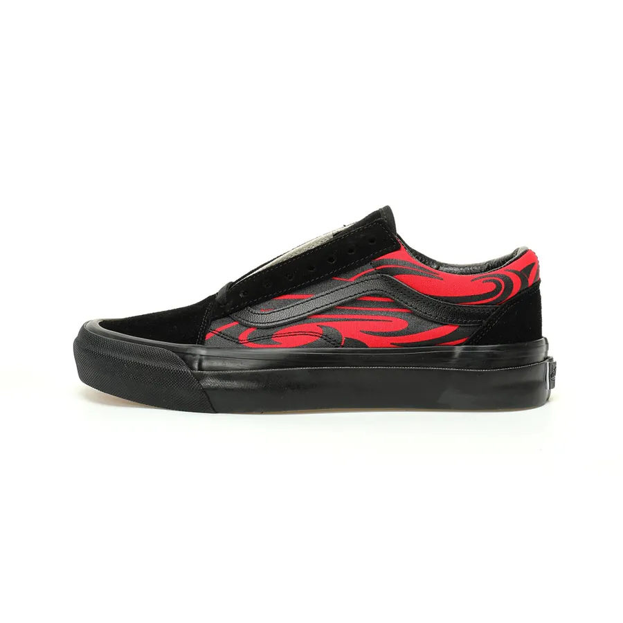 Vans Old Skool 36 Premium Low Top Retro Sneakers Black Red Graffiti