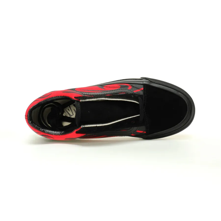 Vans Old Skool 36 Premium Low Top Retro Sneakers Black Red Graffiti