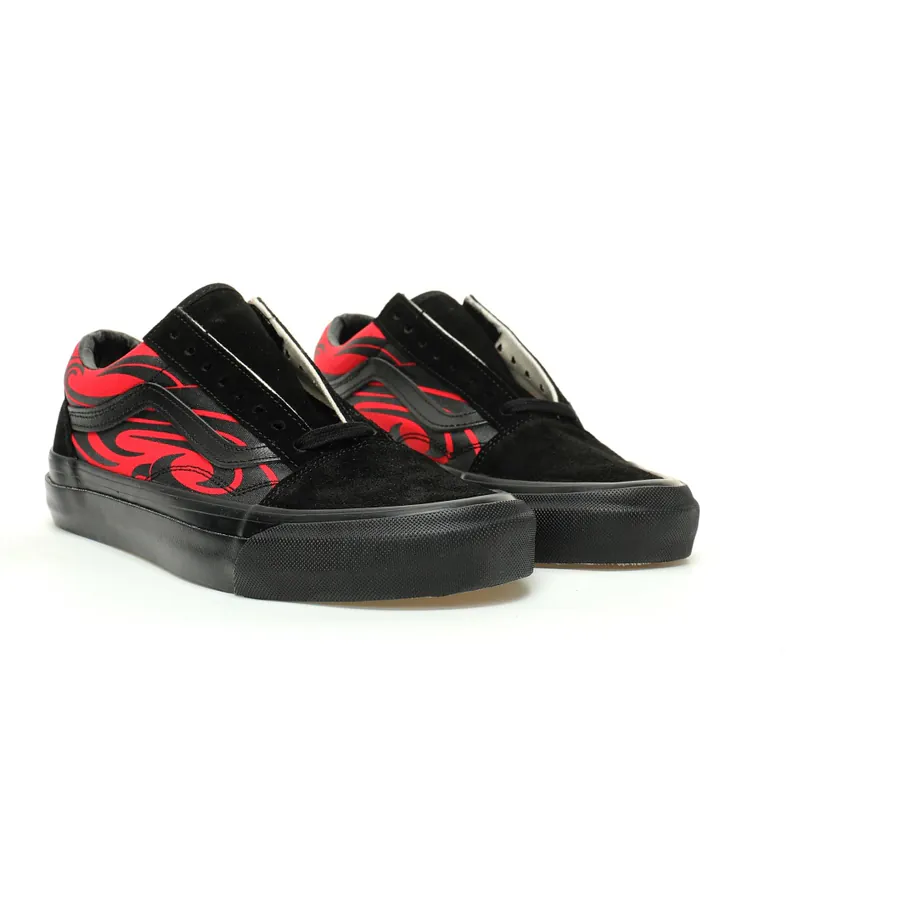 Vans Old Skool 36 Premium Low Top Retro Sneakers Black Red Graffiti