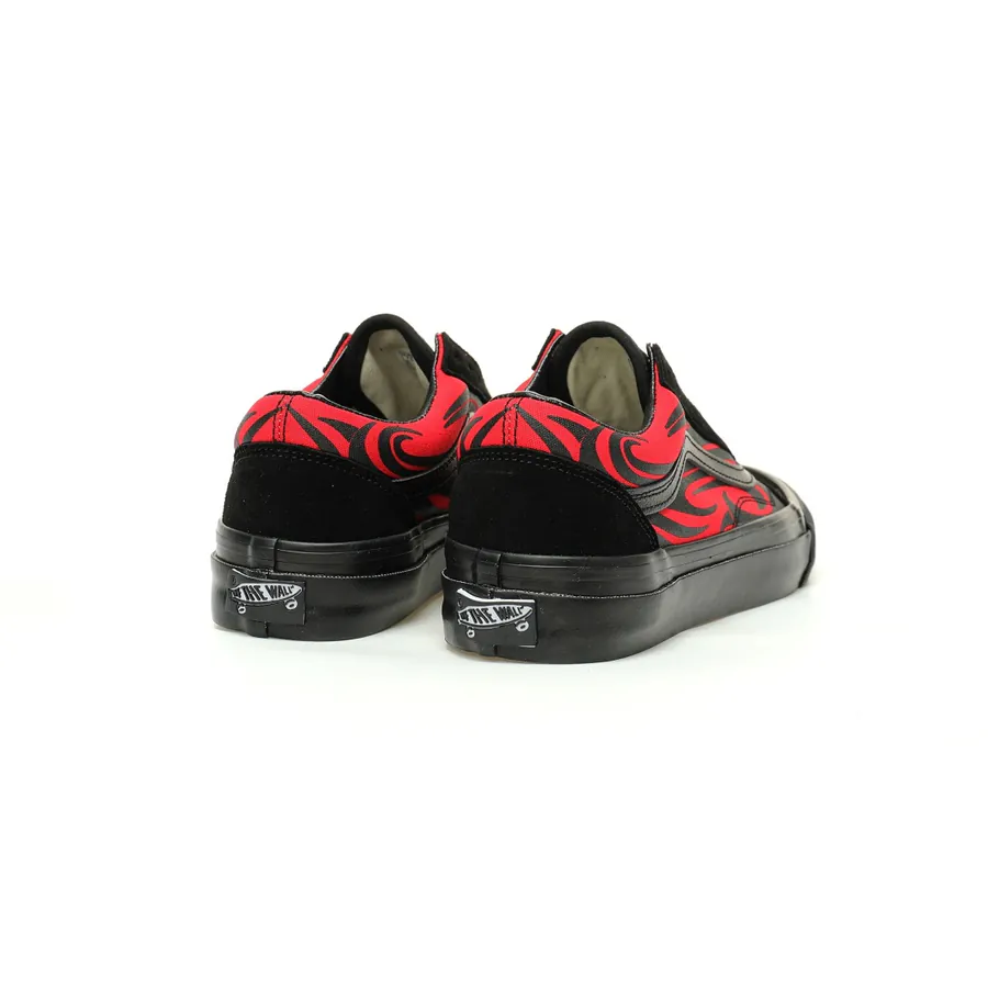 Vans Old Skool 36 Premium Low Top Retro Sneakers Black Red Graffiti