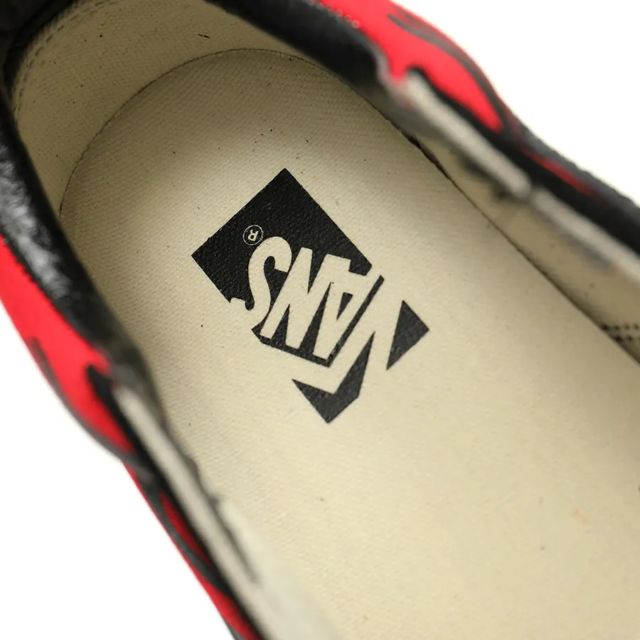 Vans Old Skool 36 Premium Low Top Retro Sneakers Black Red Graffiti