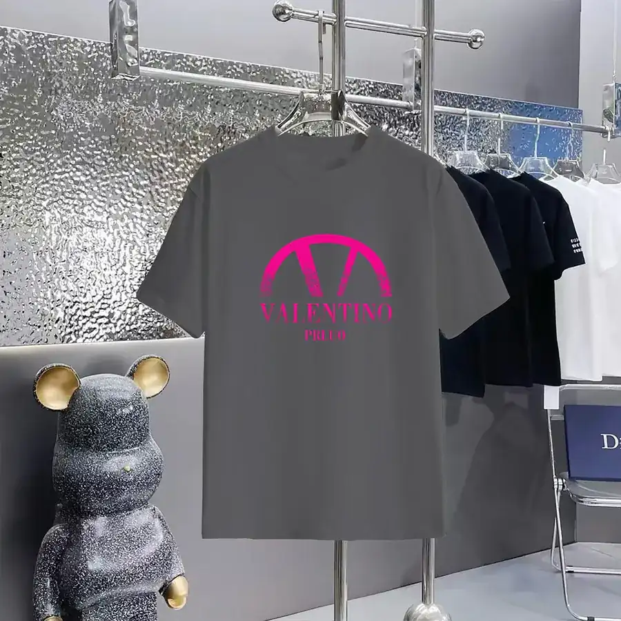 VALENTINO Summer Print Round Neck Short Sleeve T Shirt