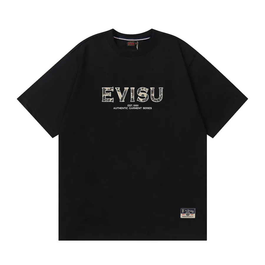 EVISU New Deer Letter Print T Shirt, Loose Fit