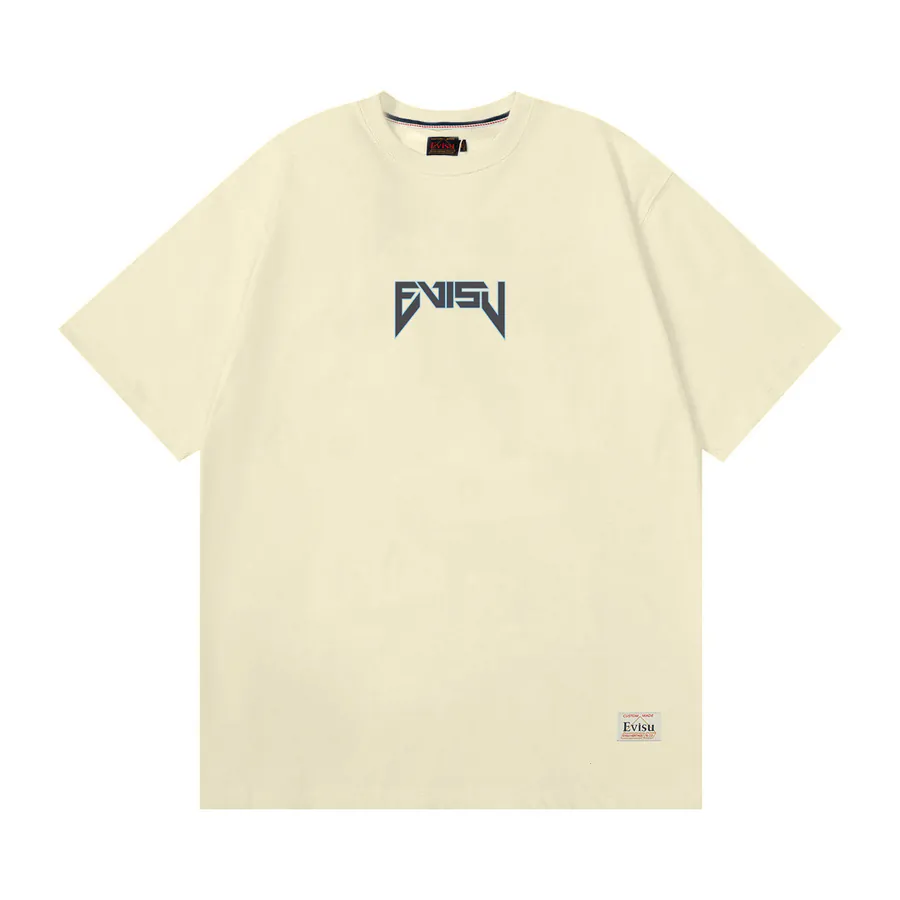 EVISU New Letter Print Short Sleeve Loose Fit Couple T恤