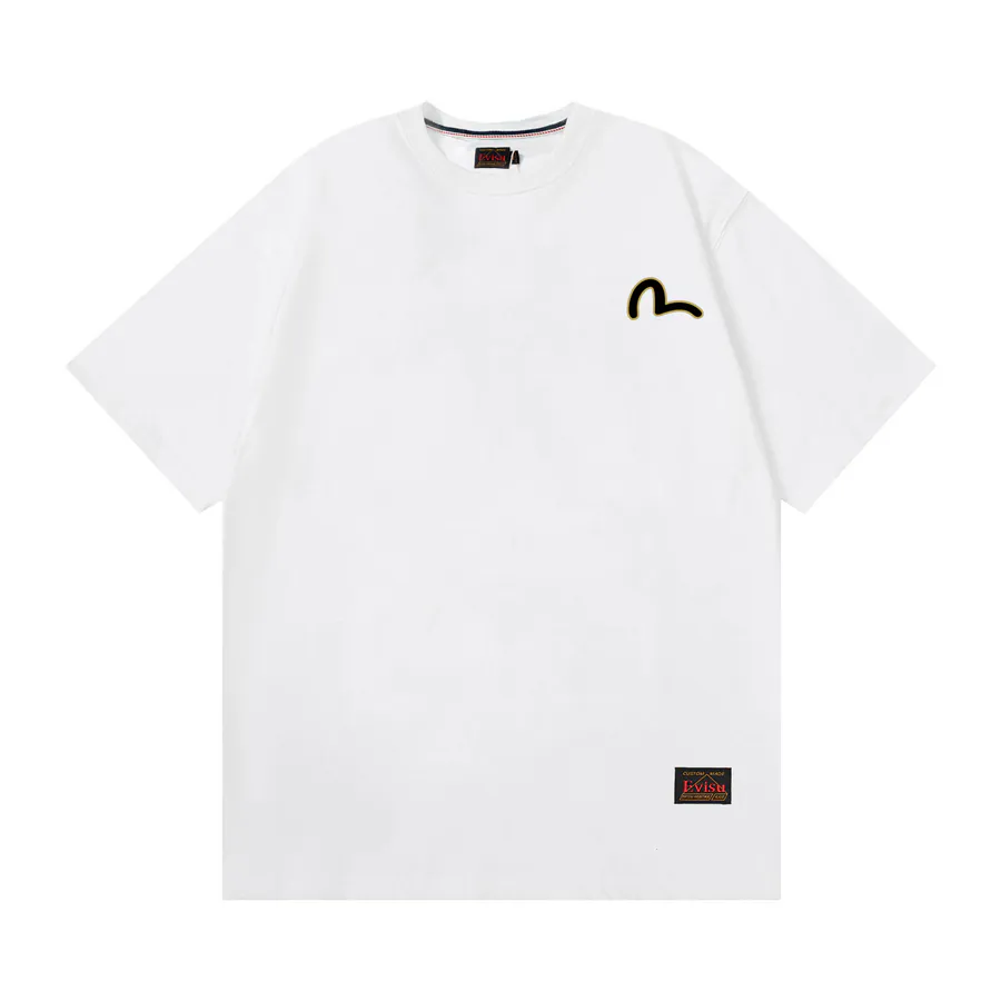 EVISU New Buddha Letter Print Short Sleeve Loose Fit Couple T恤