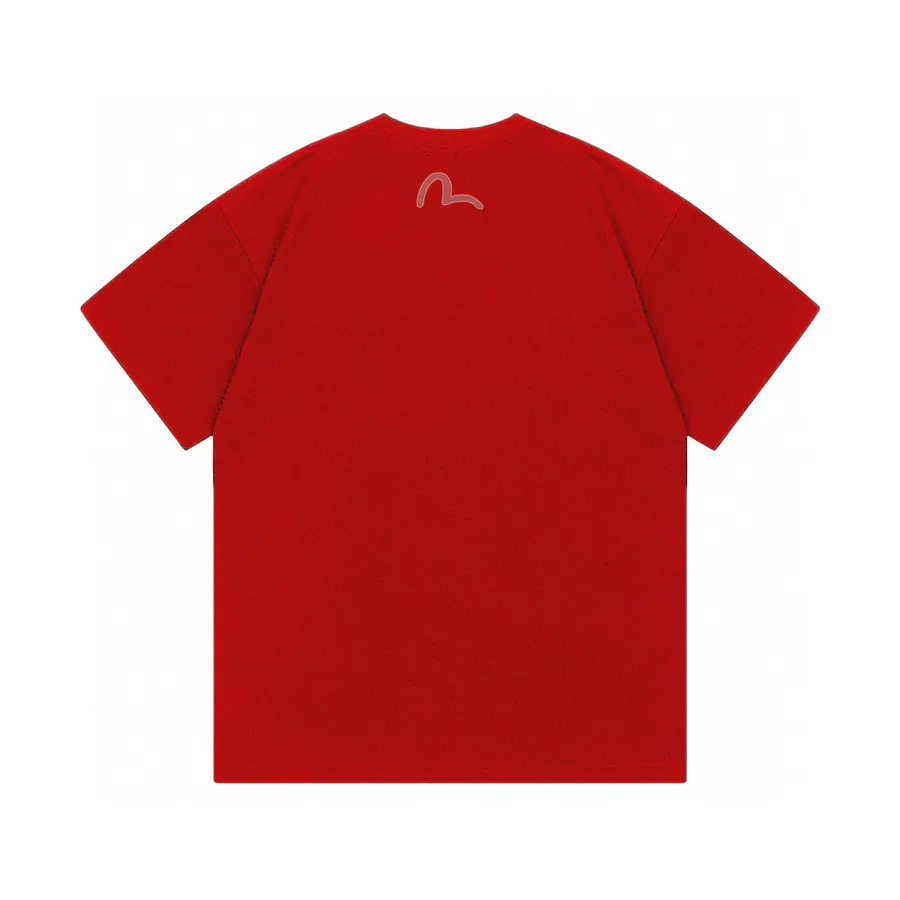 EVISU New Dharma Print Oversized Casual T Shirt for Couples